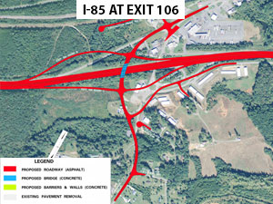 thumbnail of I-85 at Exit 106 rendering