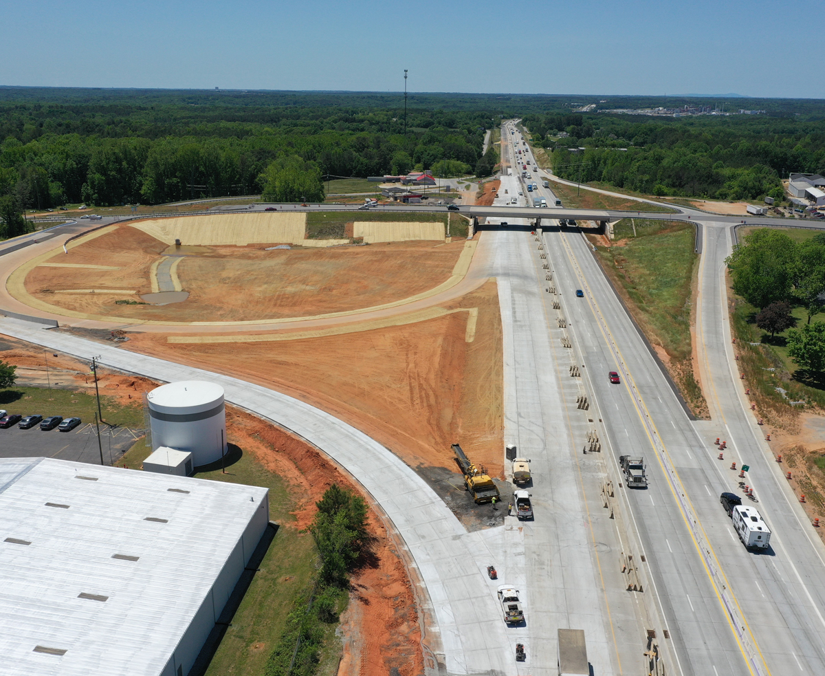 Construction at Exit 83 looking South