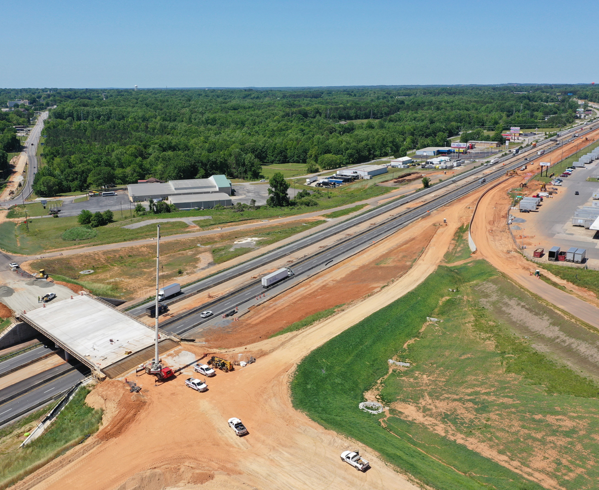 Construction at Exit 95 looking South