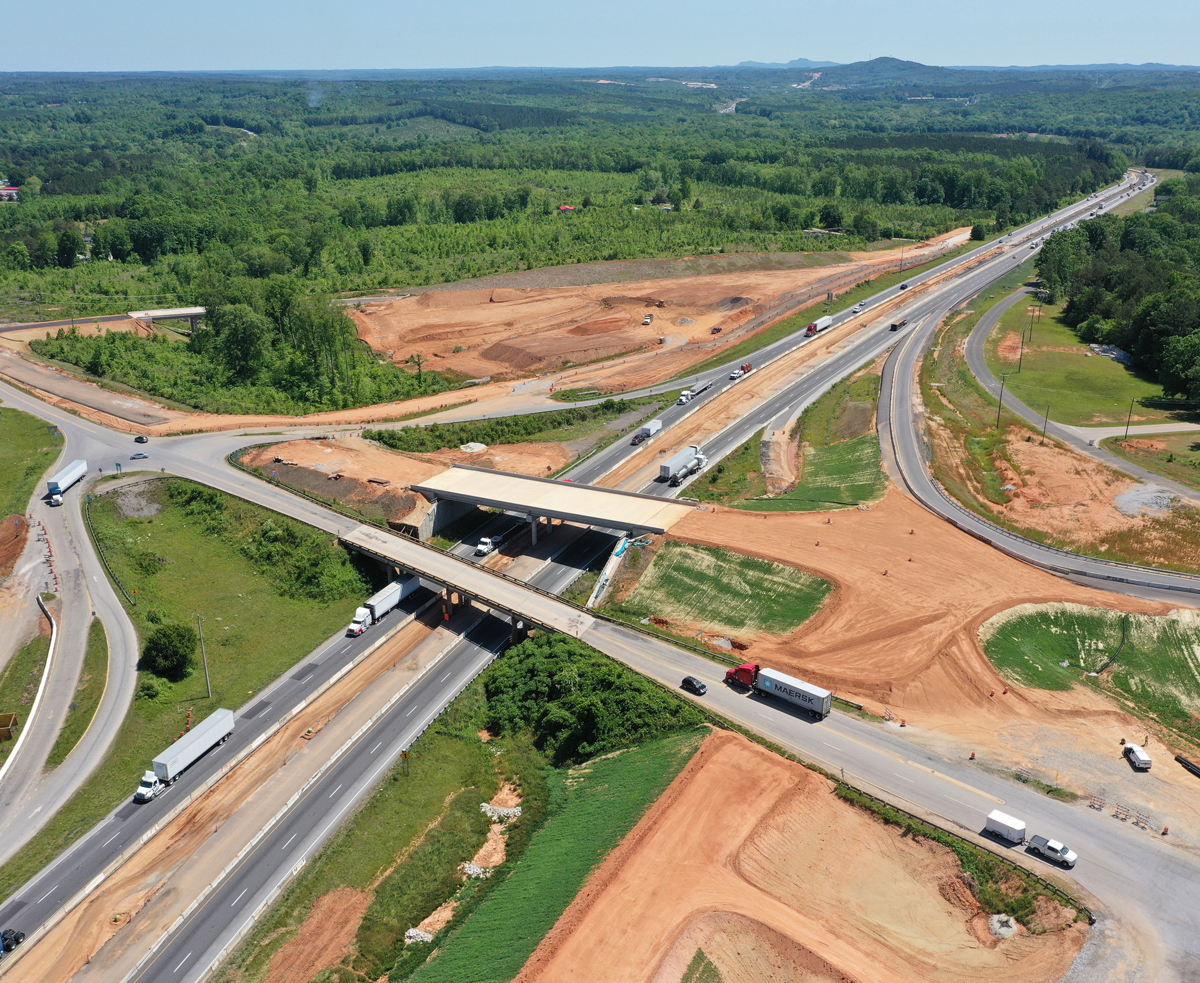 Construction at Exit 96 looking North