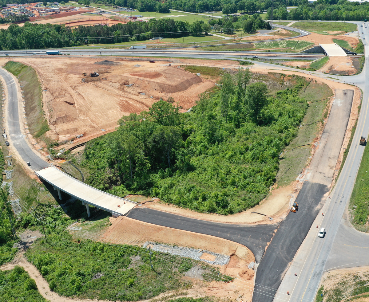 Photo of construction at Wilcox Bridge