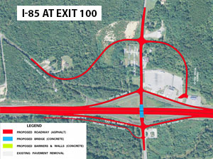 thumbnail of I-85 at Exit 100 rendering