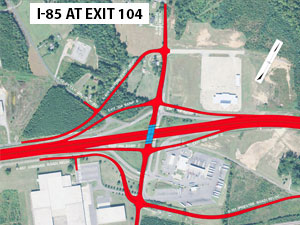thumbnail of I-85 at Exit 104 rendering